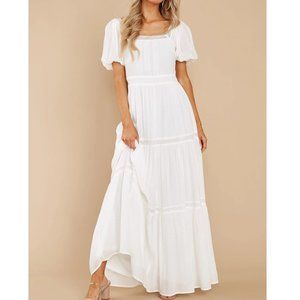 White Maxi Dress Size Medium Red Dress Boutique White Maxi Dress